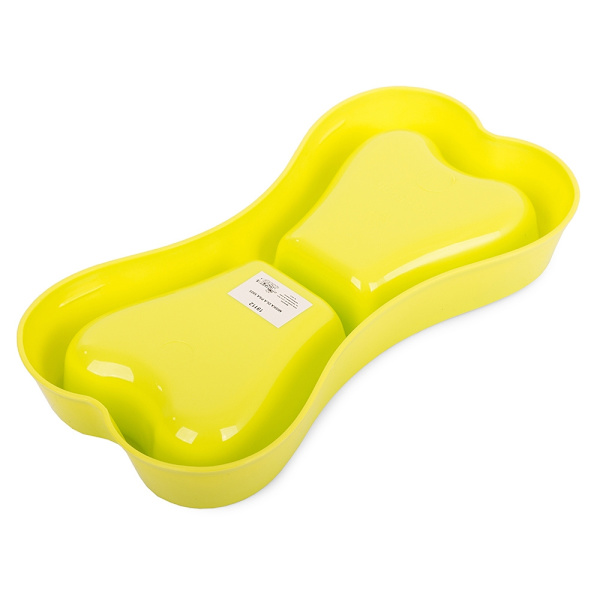 Plastskål för hundar, katter, dubbel 250 ml x 2 350