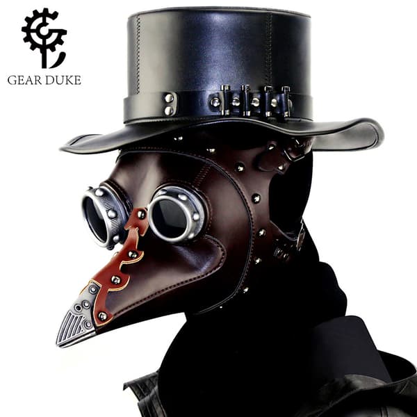 Black Friday Steampunk Halloween Pestedoktor Fuglenebb Maske Hodeplagg | Feriefest Utkledning**H65015 hatt H65015 hat