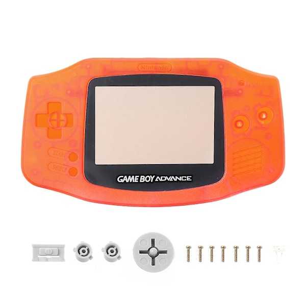 Transparent Komplett Set för Skal Fodral Ram Reparationsdelar Kit för GameBoy Advance f [qb] transparent orange