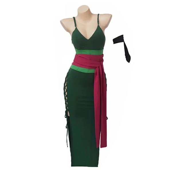 Roronoa Zoro One Cos Piece Cosplay Fantasia Kostym Maskerad för Vuxna Kvinnor Klänning Kläder Anime Outfits Halloween Karneval Sui S S Female