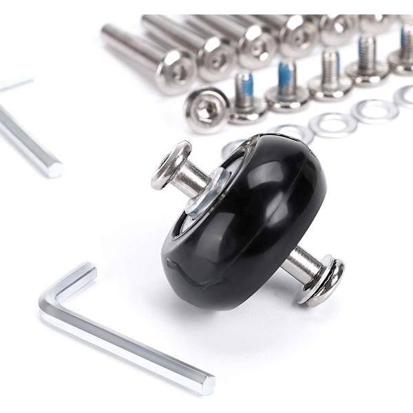 40mm x 18mm Matkalaukkujen Vaihtokiekot Kääntyvät Kumipyörät Laakerikorjaussarjat 4 Kpl - Perfet