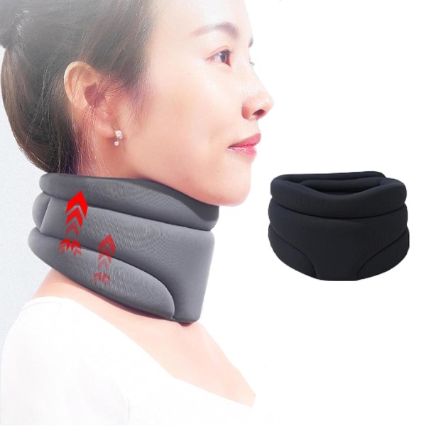 Cervicorrect Neck Brace från For Snoring Healthy Lab Co Ergonomic Cervical Brace, 50 % erbjudande（Svart）