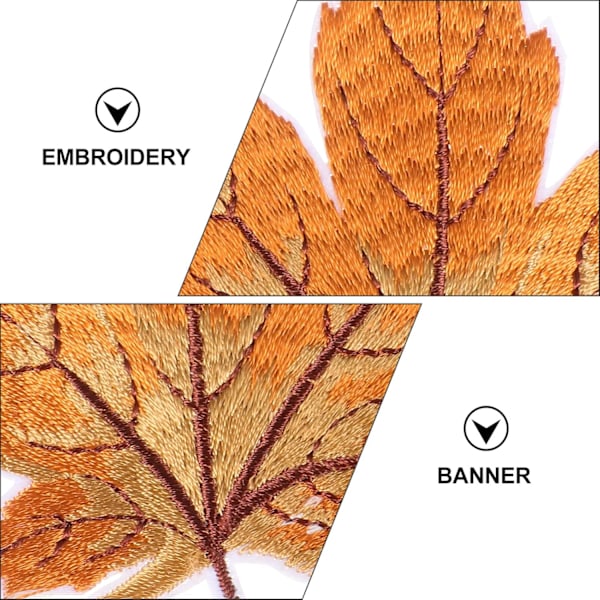 12 Ahornblad Patches Stryge På Patches Broderet Syning