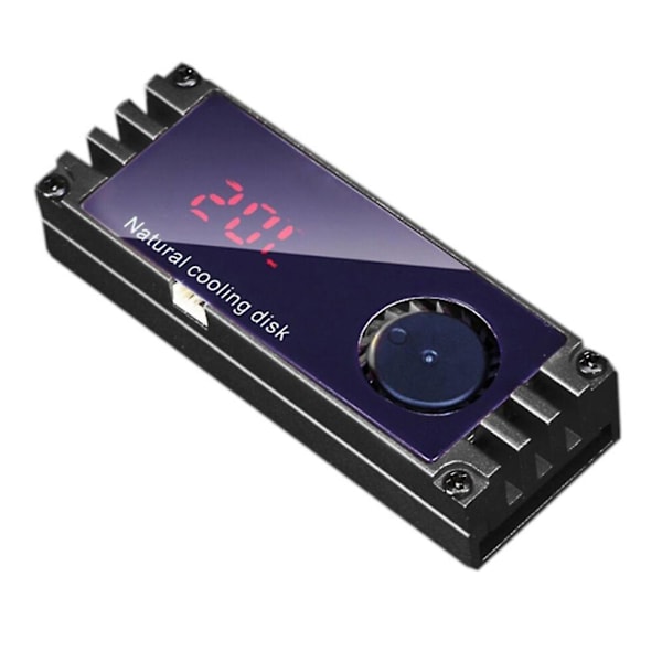 pcs M2 Ssd Heatsink Heatsink Temperatur Oled Digital Display M.2 2280 Nvme Ssd Solid State Drive Heatsink (Sort)