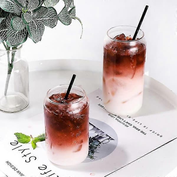 4-pack glasformad modevattenmjölkjuice enkel juicekopp ölglas shakeglas dessertkopp colamugg, 400ML{BT}