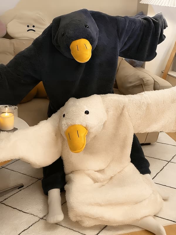 Sjov Gåsekostume Nyhed Bodysuit Halloween Helligdag Skæv Pyjamas White One-size