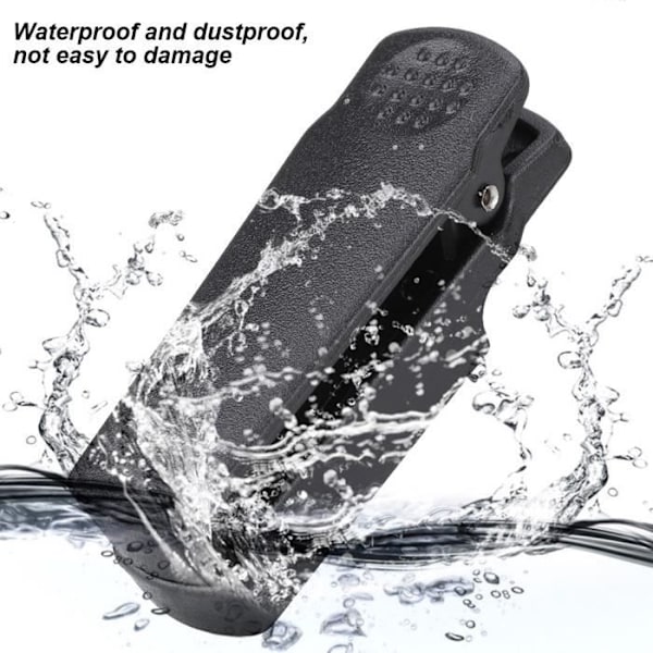 HURRISE Walkie Talkie -vyöpidike 10 kpl vedenpitävä musta Walkie Talkie -vyöpidike lisävarusteet BAOFENG UV-9R Plus -laitteelle