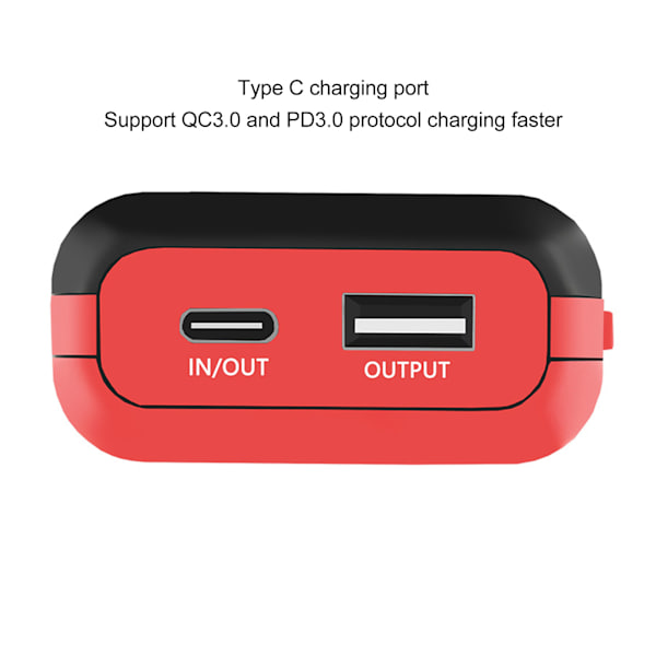 Lii MP2 18650 21700 Batteriladdare Powerbank Digital Display QC3.0 Snabbladdning Typ C Ingång Bärbar Mobil Ström