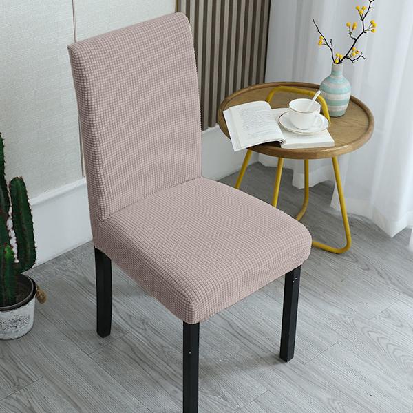 Stolsöverdrag för matsal, 4-pack, khaki[TB]