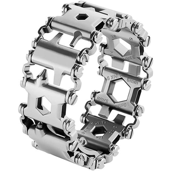 Multiverktyg Armband 29 i 1 Silver Glossy Armband Armband Stai