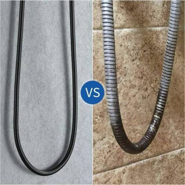 Brusehoved 1,5 M mat sort, universel brusehoved i rustfrit stål Brusekabel, eksplosionssikker og anti-twist
