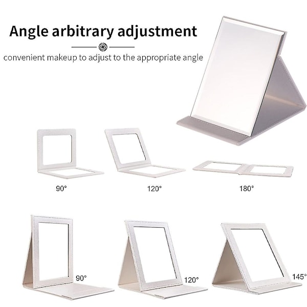 Fällbar resespegel, rektangel, bärbar fickpegel, 17*12,2 cm, 2 st, vit