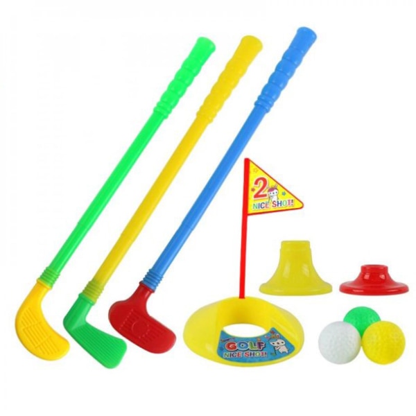 Toddler Golf Clubs Set Plastic Golf Cart Toy Golf Practice Sets