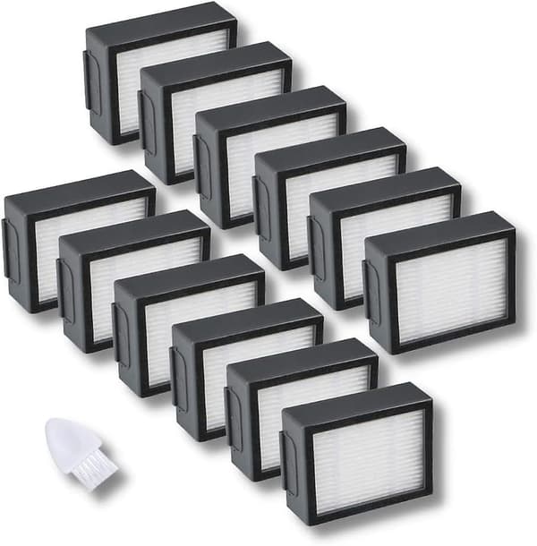 12-pack Ersättningsfilter för iRobot Roomba i&e i1 i3 i4 i6 i7 i8 e5 e6+ J7 (ej för J7+) Dammsugartillbehör Reservdelar
