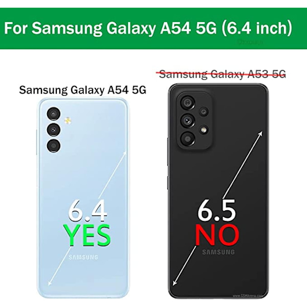 TASHHAR Samsung Galaxy A54 5G Fodral med Bältesklämma Holster Militärklass Tungt 3 i 1 Stöttålig Pansar Robust Hållbar för Galaxy A54 5G black