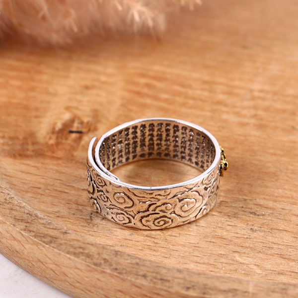 Feng Shui PIXIU Sjarm Ring Amulet Rikdom Lykke Carving