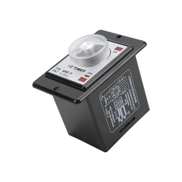 AH2‑Y 60S Tidsrelæ Lille Pegetid Controller Drejeknap Kontrol Tidsrelæ 8 Fod Timer220VAC