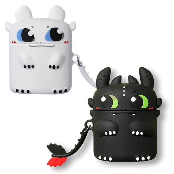2:a 3D-tecknad väska för Airpods 1, söt nattdemon Cr
