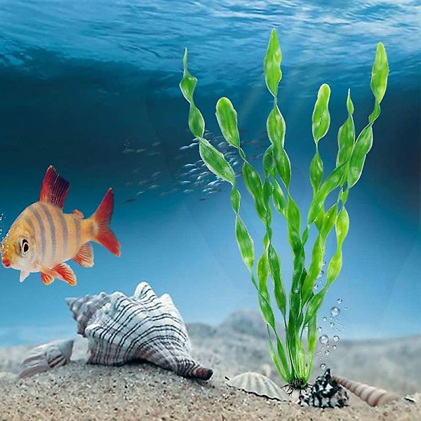 10 stk kunstig tang dekorert for hjem og kontor akvarium simulering Plast tang vannplanter