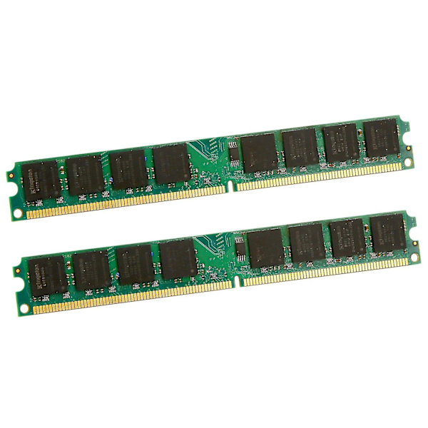2x 2GB DDR2 RAM-minne 1.8V 800MHz PC2 6400 PC RAM-minne for Intel stasjonær datamaskin Minne DIMM 240 pinner