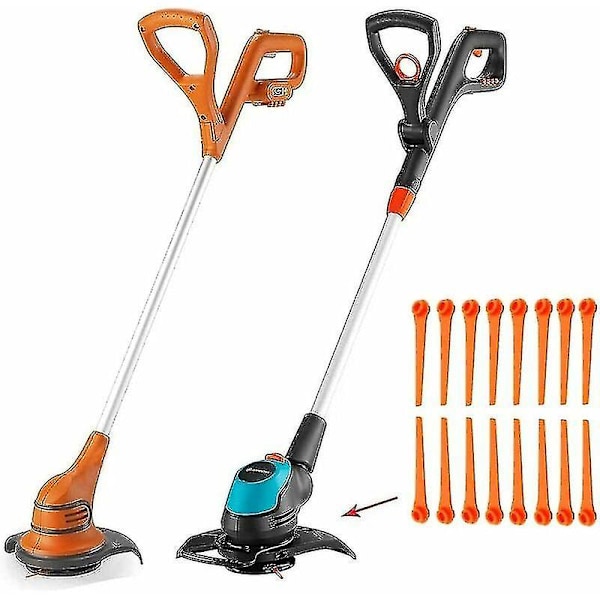 Pakke med 100 plastikudskiftningsblade til Gardena 9823 9825 9820 9821 trimmerblad 70mm