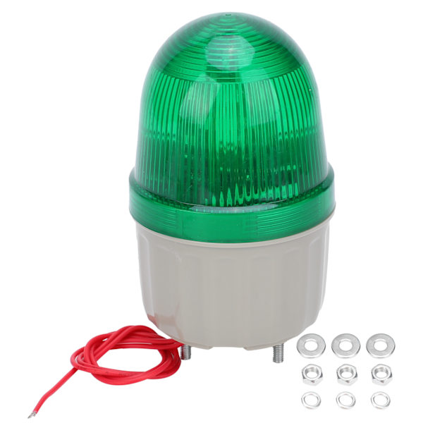 BERM advarselslys LED-lampe Lyd- og lysalarmeringsudstyr BEM‑2071 5W 220V ACGrøn