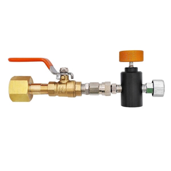 Cga320 CO2 Sylinder Påfyllingsadapter og Kuleventil for Sodastream Tankkobling - Perfek[qb] W21.8 without 2000psi Gauge