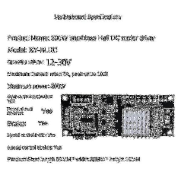 Xy-bldc trefaset DC børsteløs med Hall Motor Controller Modul