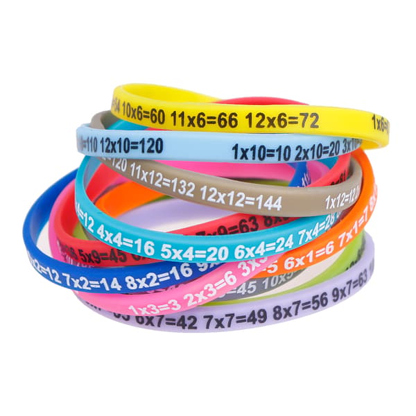 12 st./set Multiplikationstabell Silikonarmband