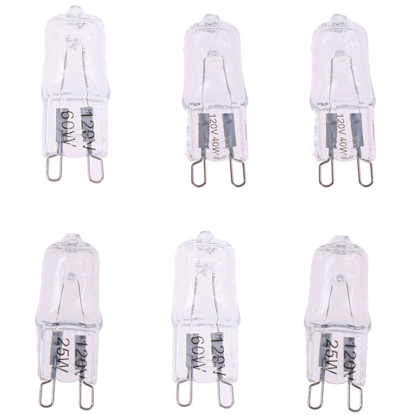 10 stk G9 pin Halogen 120V 25W 40W 60W Pære JCD G9 40W
