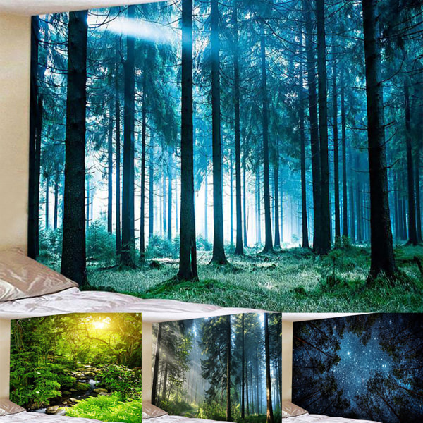 3D Forest Gobeläng Vägg Konst Sängöverkast Heminredning D D 200*150CM