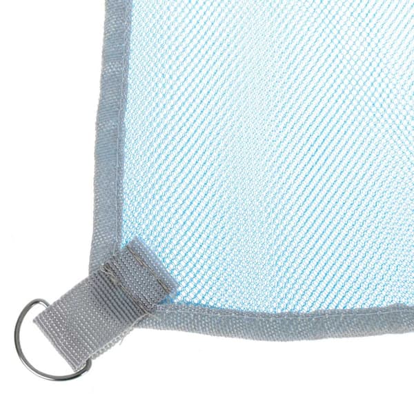 Sandfrit strandtæppe 200x200 cm blå polyester med jordspyd (BT) 400