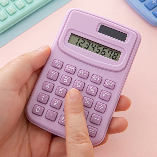 Pieni aurinkokennoinen laskukone Kannettava laskukone 8-numeroinen LCD-näyttö A1