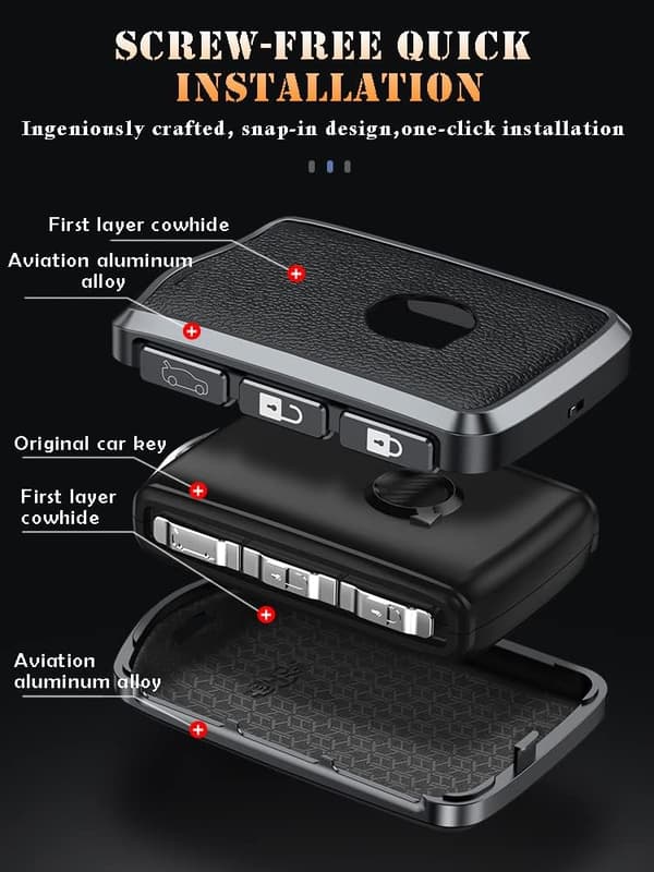 Passer til Volvo Smart Car Key Case (Hvit), Etui med nøkkel