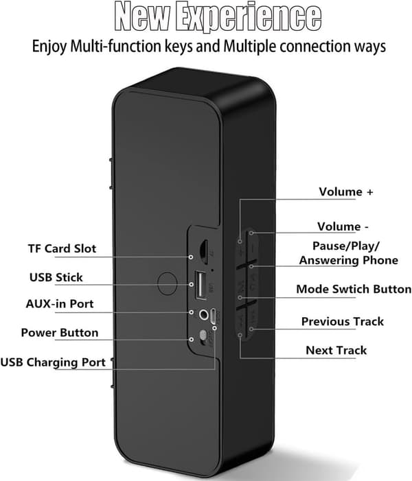 Bluetooth-kaiutin, Kannettava Langaton Kaiutin Bluetooth 5.0