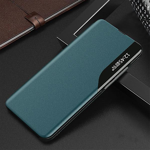 Fodral för Samsung Galaxy A53 5g Fönster Magnetisk Automatisk Stängning Anti-fall PU Läder Flip Folio Green