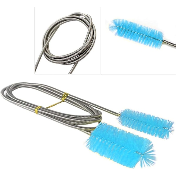 Flexibel Avloppsborste, Nylonrengörare Dubbelsidig Elastisk Slang, ZQKLA
