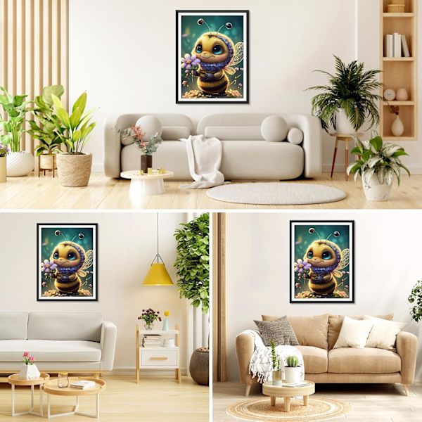30*40CM 5D Bee Diamond Painting, Animal Full Diamond Painting Ki