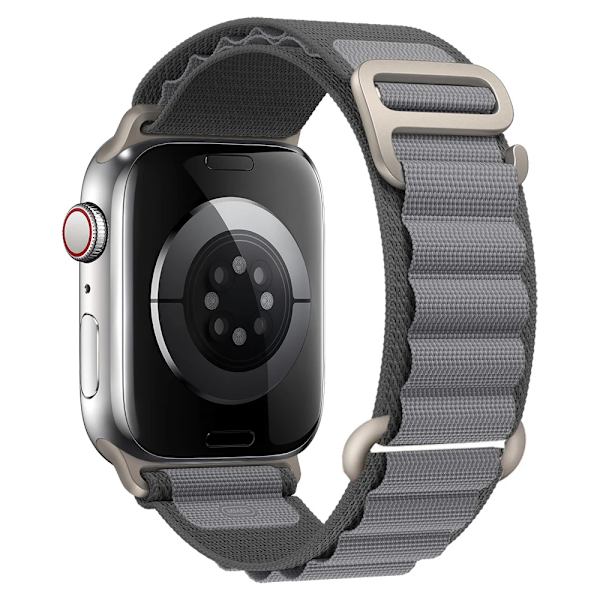 Alppilenkki Apple Watch -rannekkeelle 49mm 44mm 40mm 45mm 41mm 42mm 38mm 49 44 45mm rannekoru iWatch sarja 7 6 3 kello 8 Ultra 49 ranneke musta punainen black red 38mm 40mm 41mm