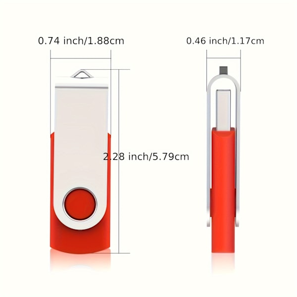 USB 2.0 Flash Drive 8GB/16GB/32GB/64GB/128GB/256GB/512GB/1TB/2TB, USB 3.0 Flash Drive Tummenhet