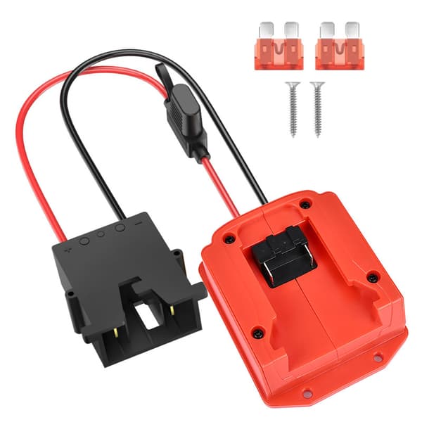 Batteriadapter 18V Konverter – Gør-det-selv-stik til legetøjsbil-el-værktøj**Dewei-stil + sort Dewei style + black