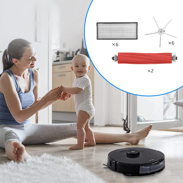 Tarvikkeet Roborock S7 MaxV Ultra / S7 MaxV / S7 Plus -suodatin, sivuharja, pääharja