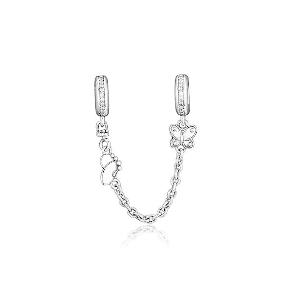 Sommerfugl kjedeperler for armbånd 925 Sterling sølv DIY perle