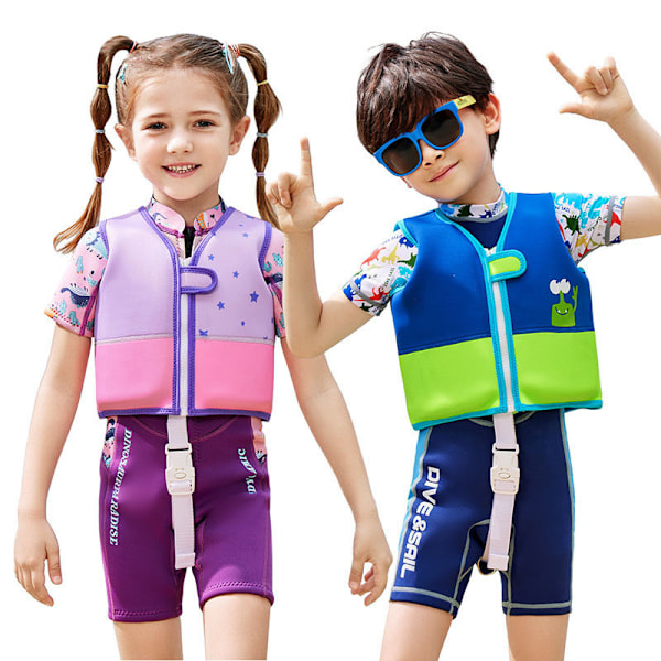 Swimming vest for children, swimming jacket for 1-2 years Girl