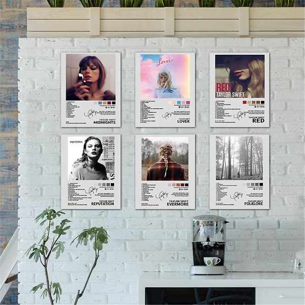 Taylor Swift-plakat Folklore Album Reputation-plakat Musikkalbum Swiftie-rekvisita Plakat for rom Estetisk lerret Veggkunst Soverom