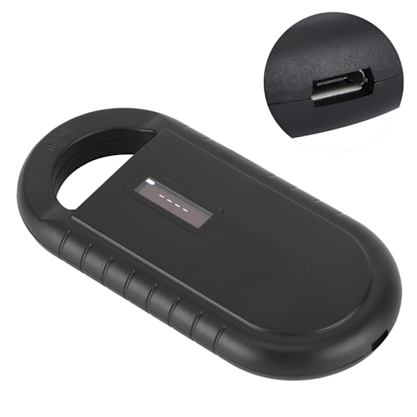 Bärbar USB-laddningsbar handhållen RFID-chipläsare för ISO11784 5 FDXB ID64