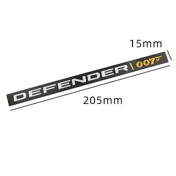 3D aluminiumlegering DEFENDER 007 bagagerumslogoemblem-klistermærke til Land Rover 2022 Defender 110-klistermærker