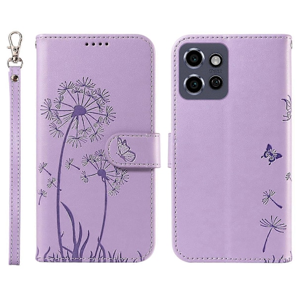 Læderetui med pung til Motorola Edge 50 Neo 5G/S50 5G/ThinkPhone 25 5G, telefoncover med mælkebøttemotiv C[qb] Multicolor Style C