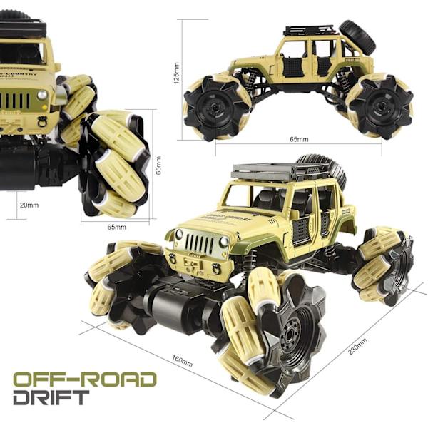 Elellä ohjattava radio-ohjattava auto, 360° 4WD Stunt-ajoneuvo