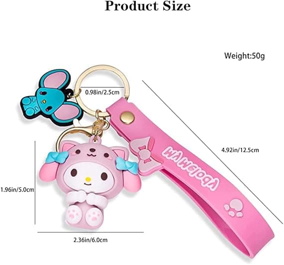 2 stk. My Melody Nøgle Håndtaske Charms til Kvinder - spot salg[qb]